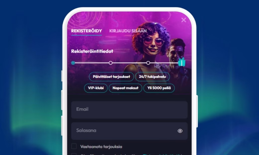 Spin Fever Casinolle rekisteröidään pelitili