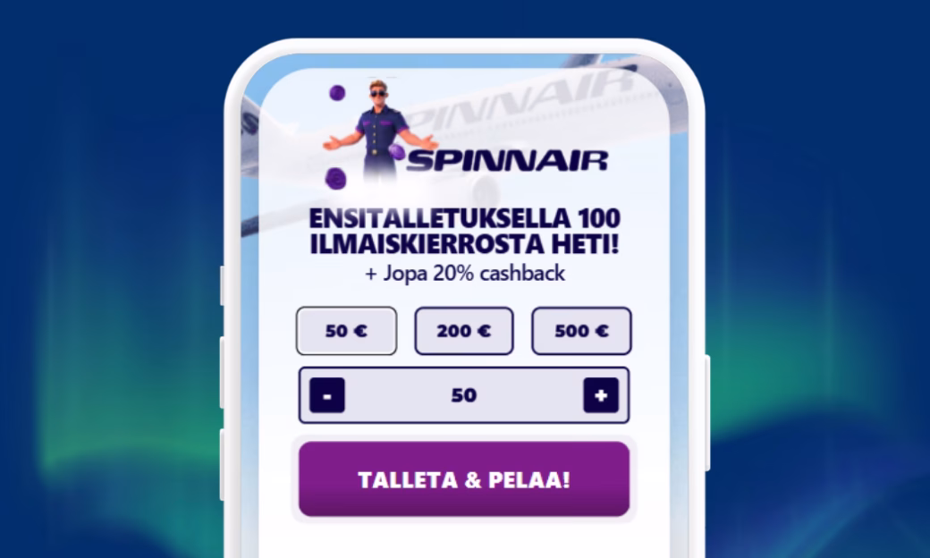 Spinnair Casino talletukset verkkopankkitunnuksin Britella.