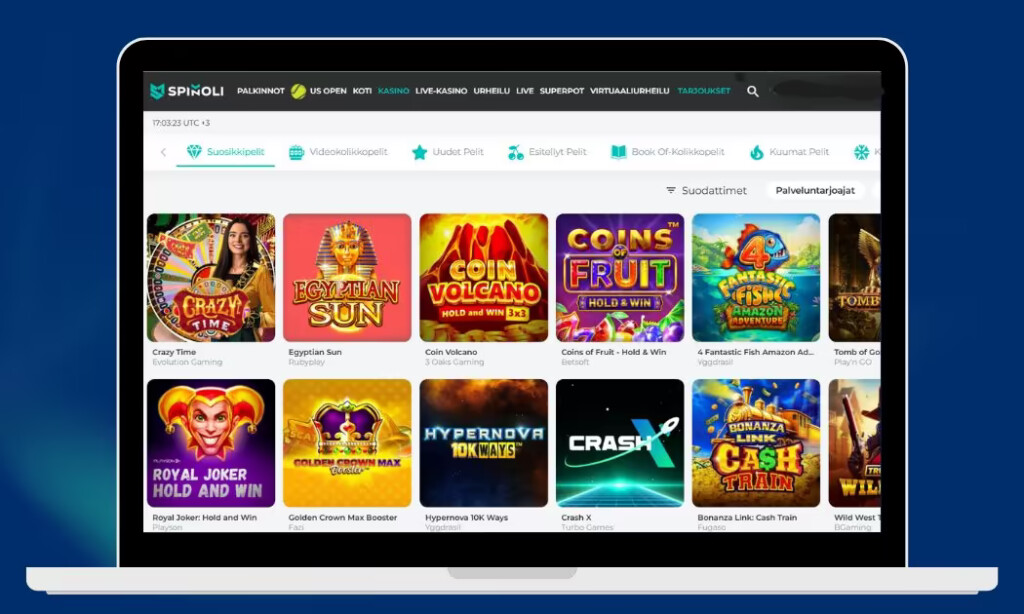 Spinoli Casinolta löydät parhaat kolikkopelit