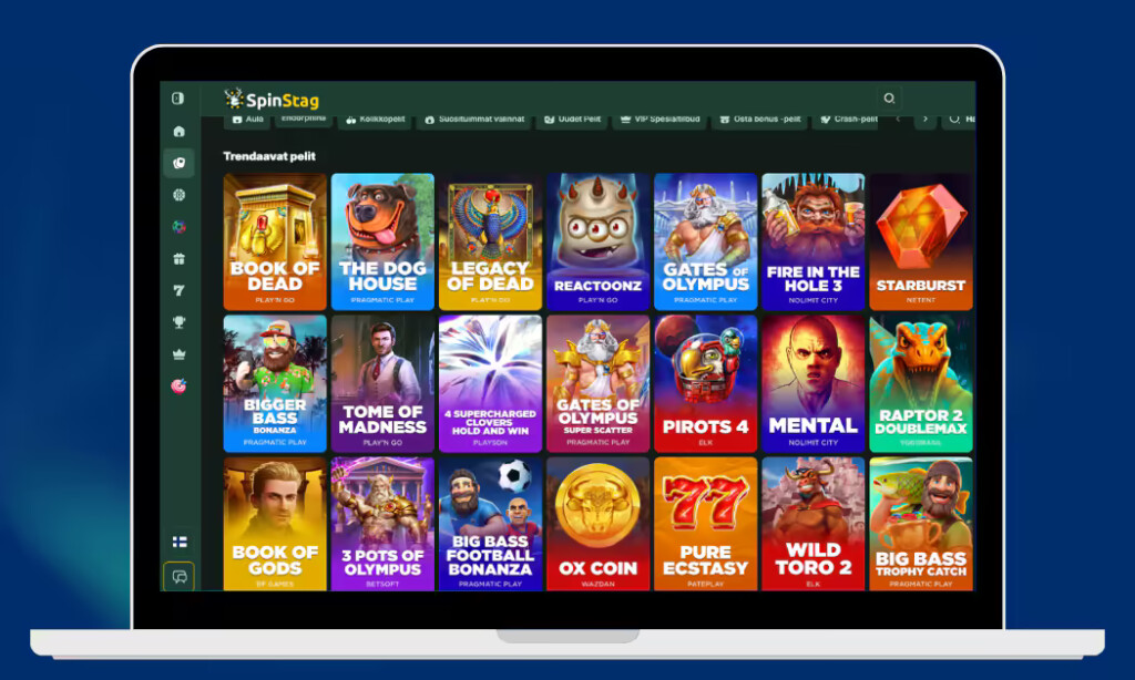 SpinStag Casinon kolikkopelivalikoima on valtava.