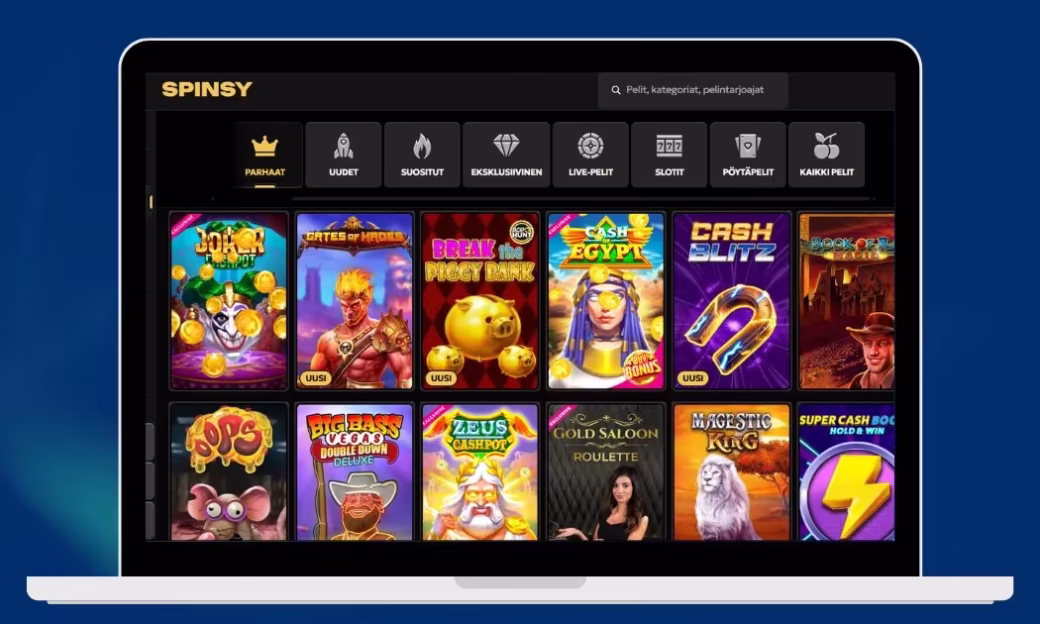 Spinsy Casino parhaat kolikkopelit