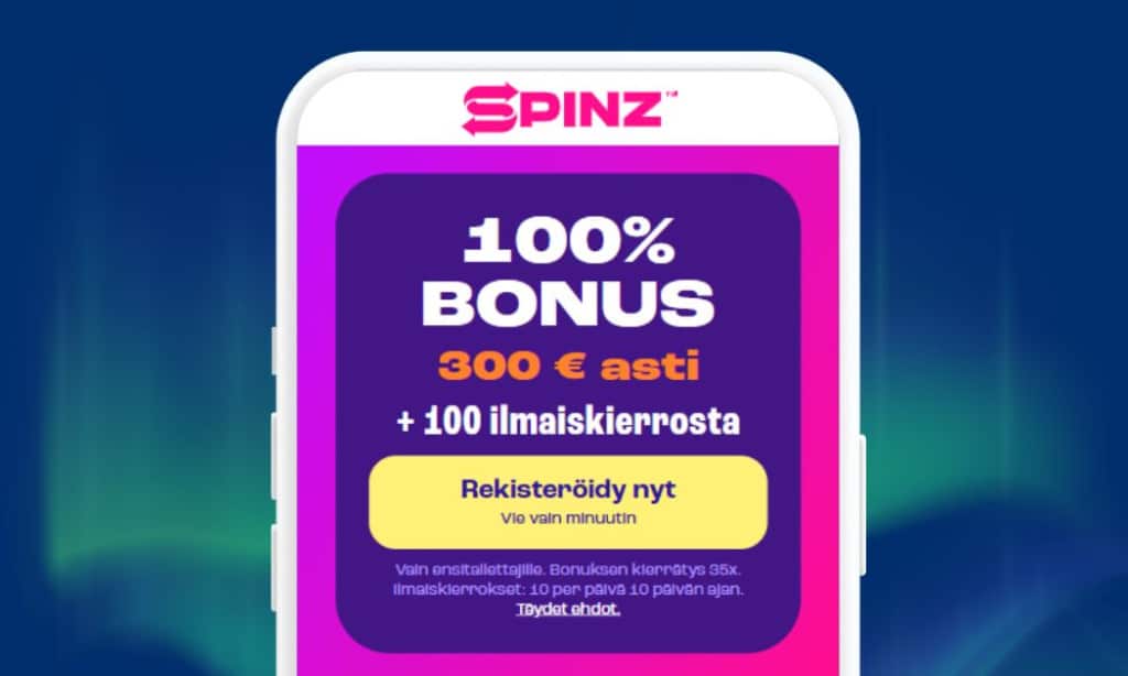 Spinz Casino pelitilin rekisteröinti