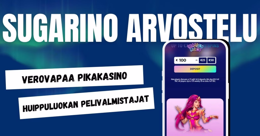 Sugarino Casino arvostelu ja kokemuksia