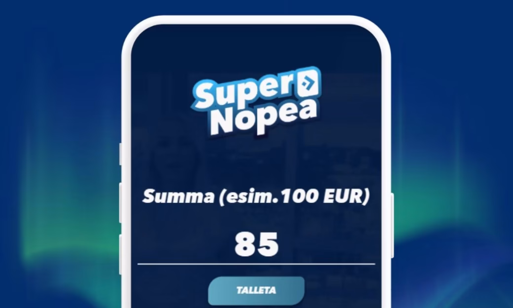 Supernopealle talletat verkkopankkitunnuksilla Trustlyllä.