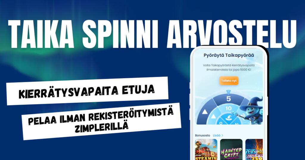 Taika Spinni Casinolta kierrätysvapaita etuja ja peleihin ilman rekisteröitymistä Zimplerillä.