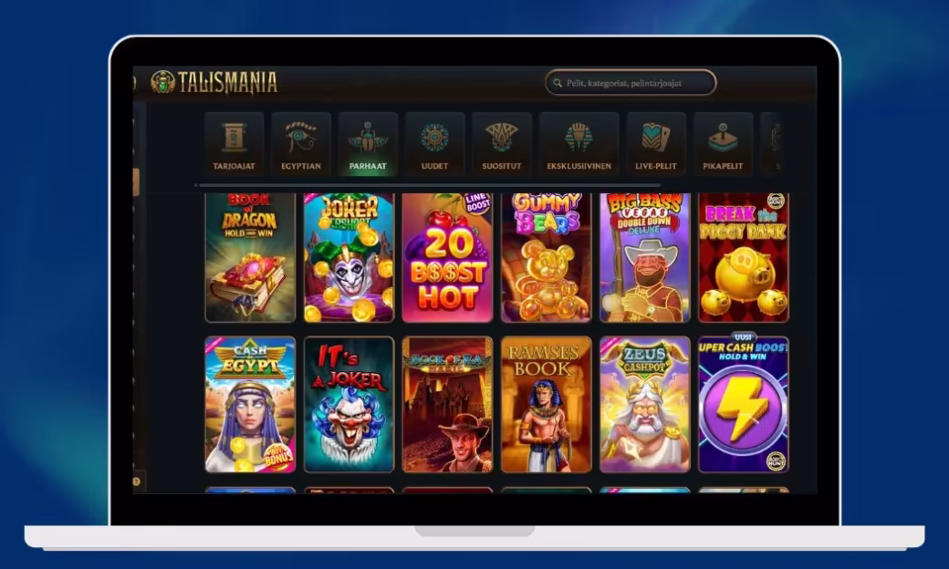 Talismania Casinon monipuolinen pelivalikoima