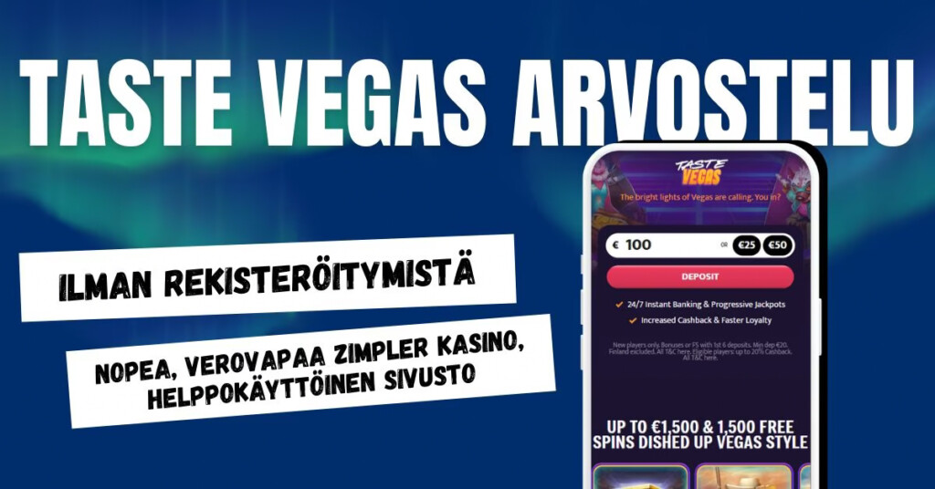 Taste Vegas Casino on nopea Zimpler pikakasino verovapailla voitoilla.