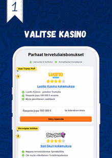 Valitse paras tervetuliasbonus listalta.