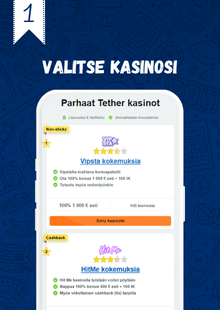 Valitse Tether kasino.