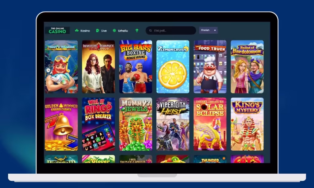 The Online Casino kolikkopelivalikoimaa