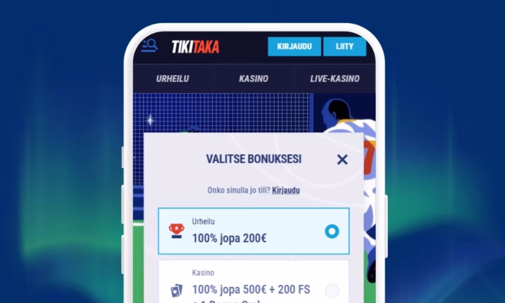 TikiTaka Casinolle rekisteröidään ensimmäisenä pelitilin