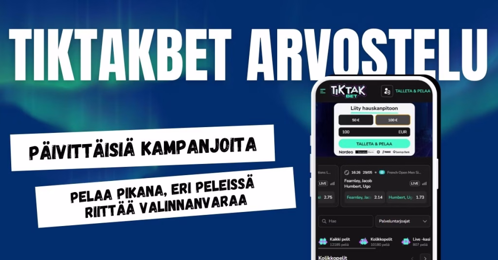TikTakBet Casinolta päivittäiset kampanjat