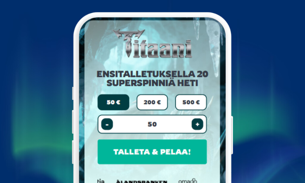 Titaani Kasino talletukset Britella verkkopankkitunnuksin.