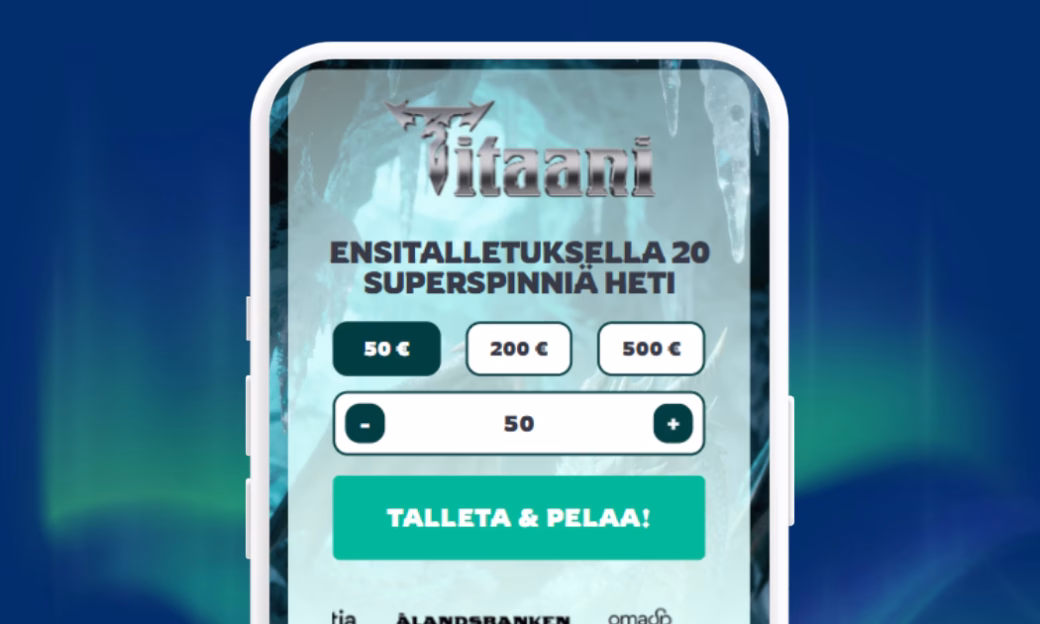 Titaani Kasino talletukset Britella verkkopankkitunnuksin.