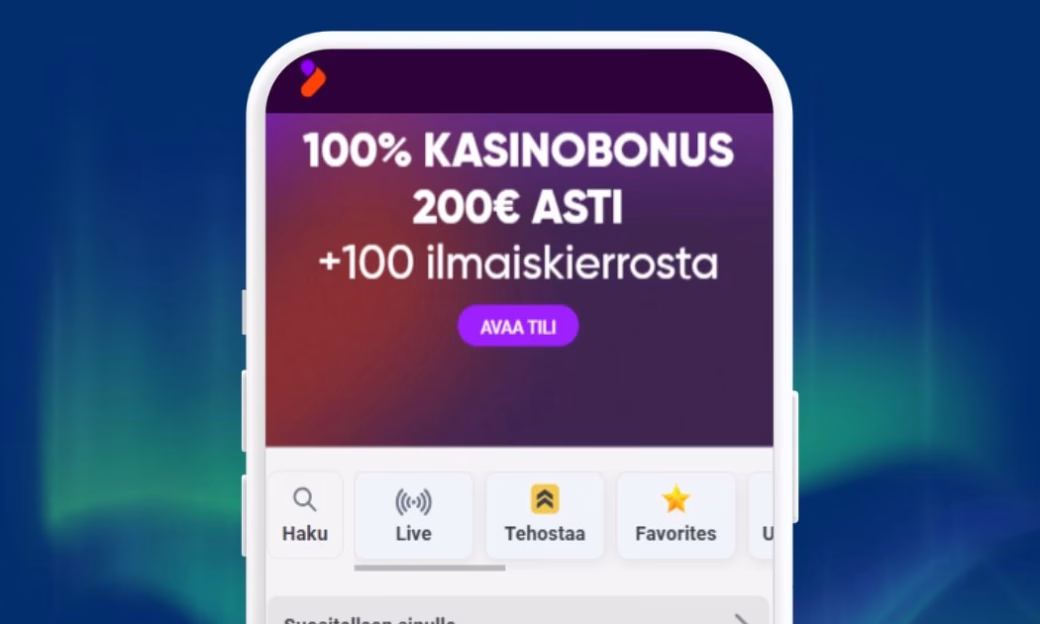 Tonybet kasinolle avaat tilin perinteiseen tapaan