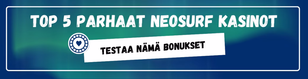 TOP 5 Neosurf kasino bonukset