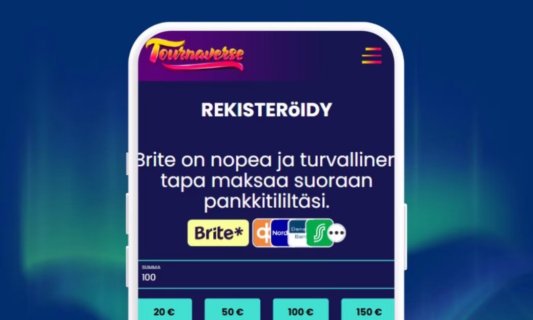 Tournaverse Casino nopeat Brite talletukset