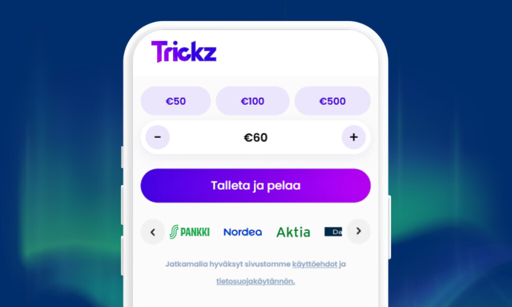 Trickz Kasinolle talletukset Zimplerin välityksellä.