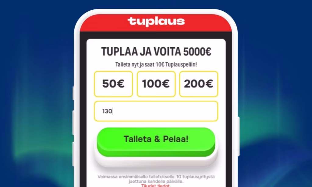 Tuplaus kasino nopeat Brite talletukset