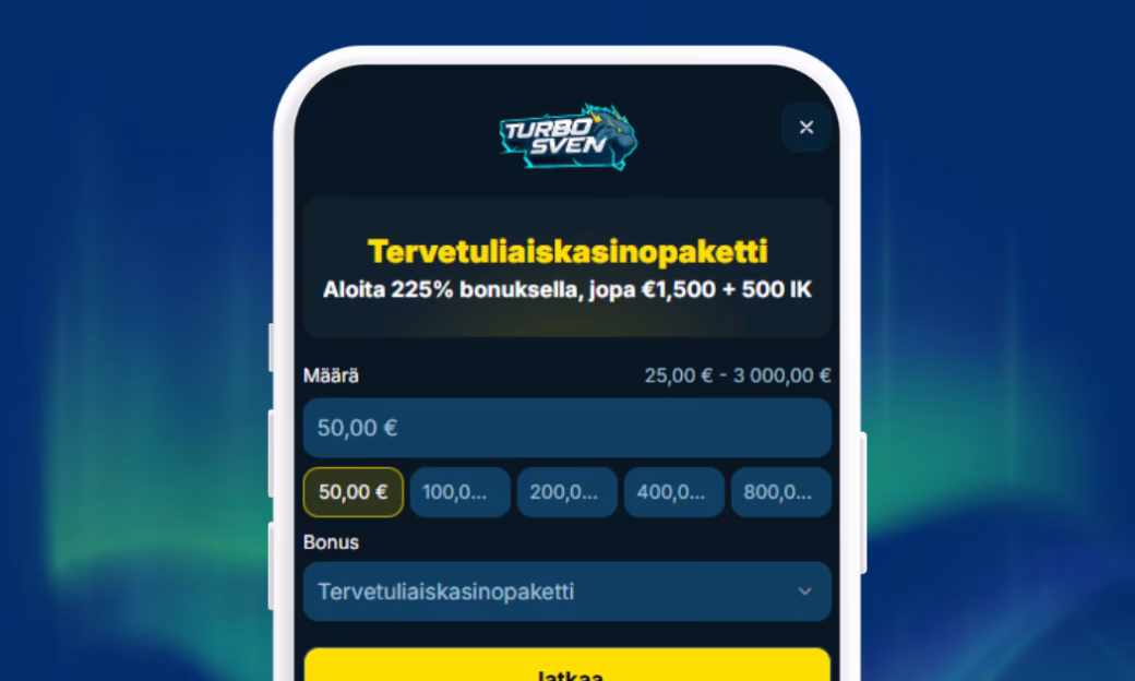Zimpler Pay N Play talletukset TurboSven Casinolta.