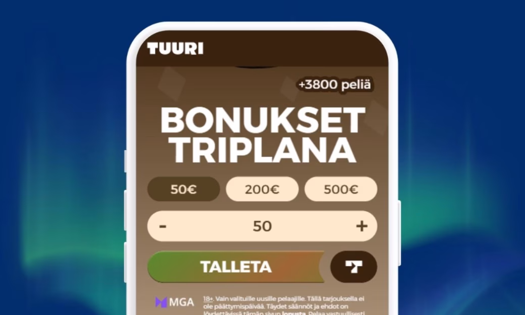 Tuuri Kasinolle tehdään nopeat talletukset Trustlyn välityksellä.