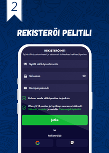 Rekisteröidy, jos se on tarpeen.