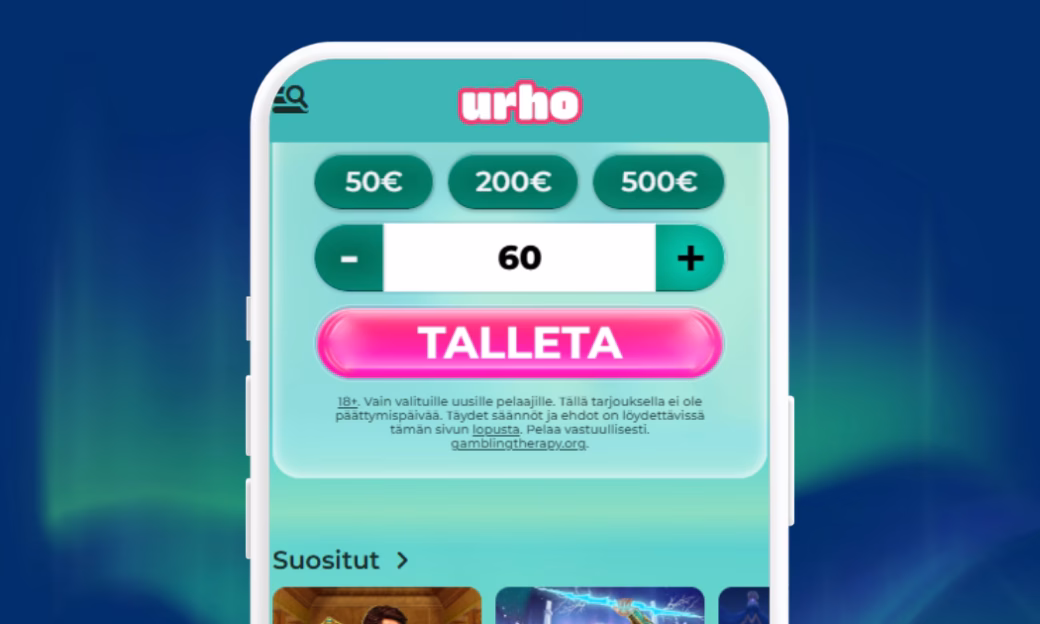 Urhokasinolle talletukset verkkopankkitunnuksin Trustlyn välityksellä.