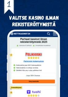 Valitse kasino ilman rekisteröitymistä