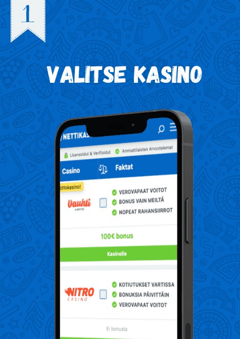 1. Valitse nettikasino