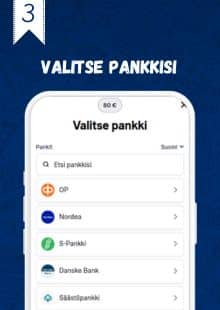 Valitse oma pankkisi listalta