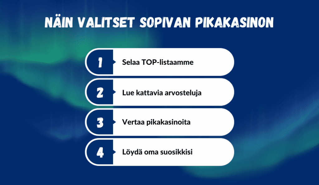 valitse pikakasino ja pelaa