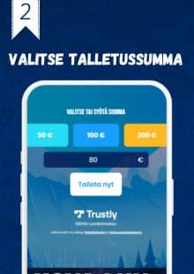 Valitse summa, jonka haluat tallettaa