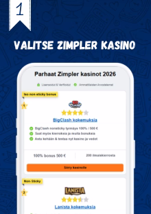 Valitse Zimpler kasino Valitse Zimpler kasino listoiltamme.