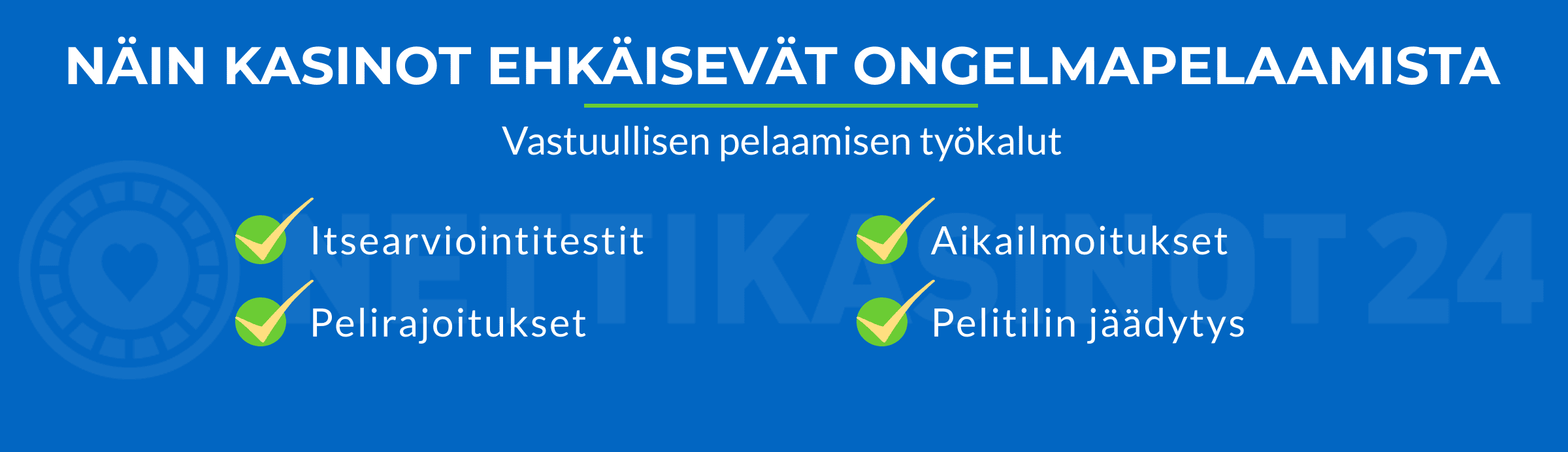 vastuullisen pelaamisen työkalut