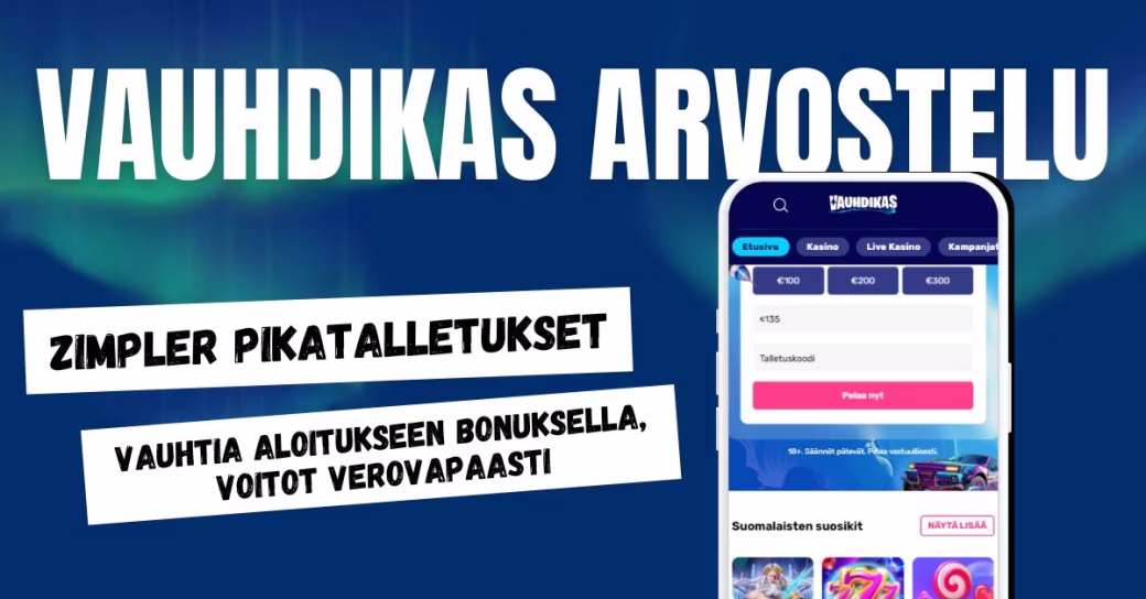 Vauhdikas Casino arvostelu ja kokemuksia.
