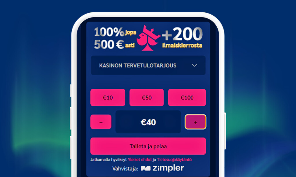 Vawzen Gaming kasinolle teet talletukset verkkopankkitunnuksin Zimplerillä.
