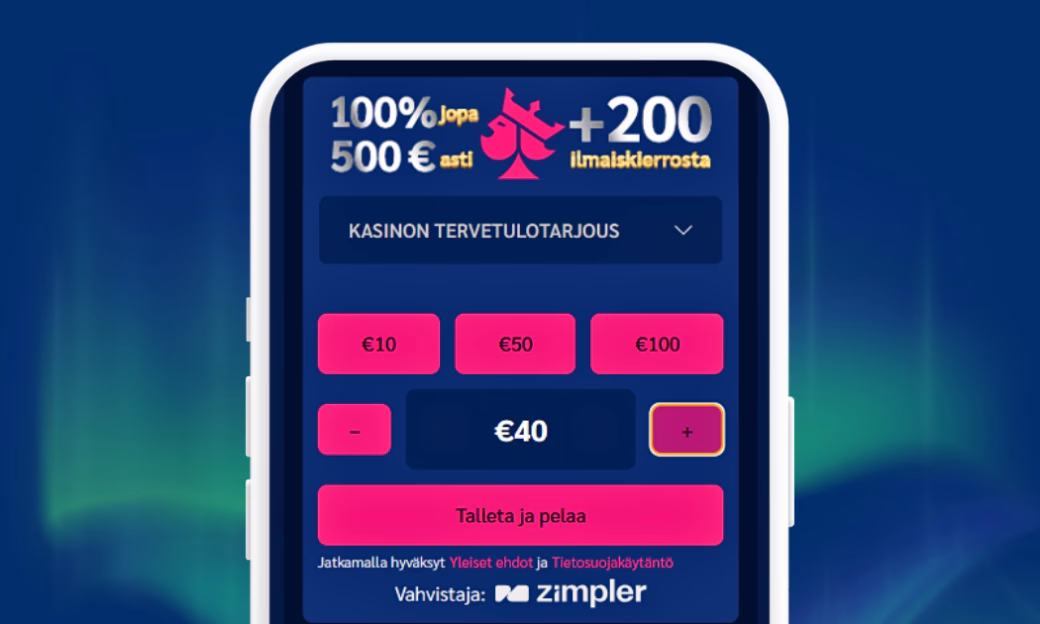 Vawzen Gaming kasinolle teet talletukset verkkopankkitunnuksin Zimplerillä.