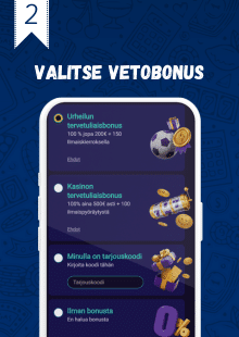 Valitse vedonlyöntibonus.