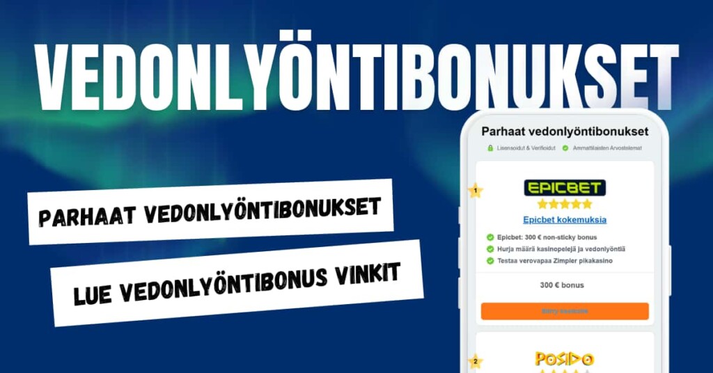 Vedonlyöntibonukset.