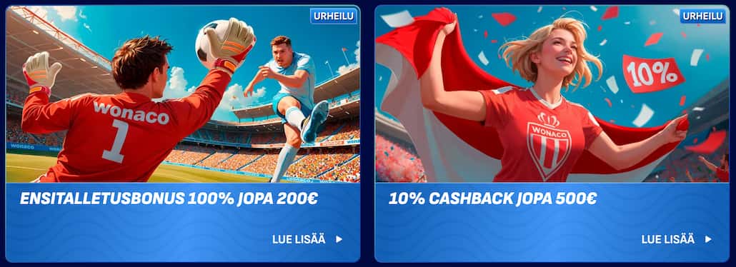 Esimerkkejä vedonlyöntibonuksista, mitä kryptokasinot tarjoavat.