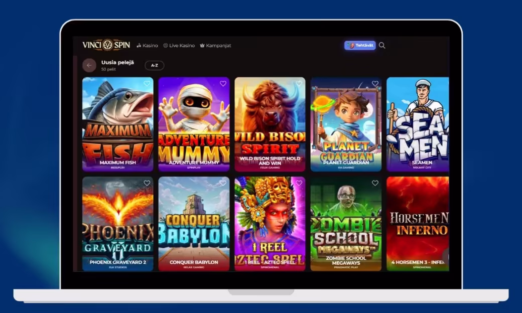 Vincispin Casino uusimmat kolikkopelit