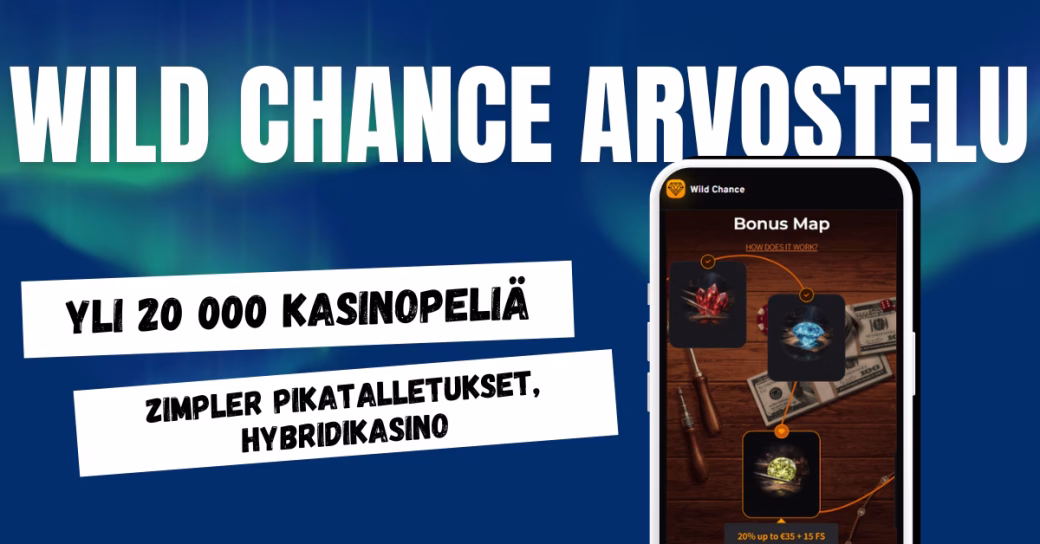 Wild Chance Casinolla on yli 20 000 kasinopeliä, hybridikasinolta Zimpler pikatalletukset.