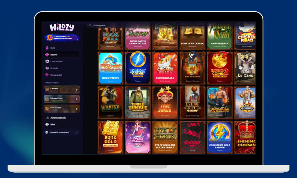 Wildzy Casinolta löydät uudet kolikkopelit.