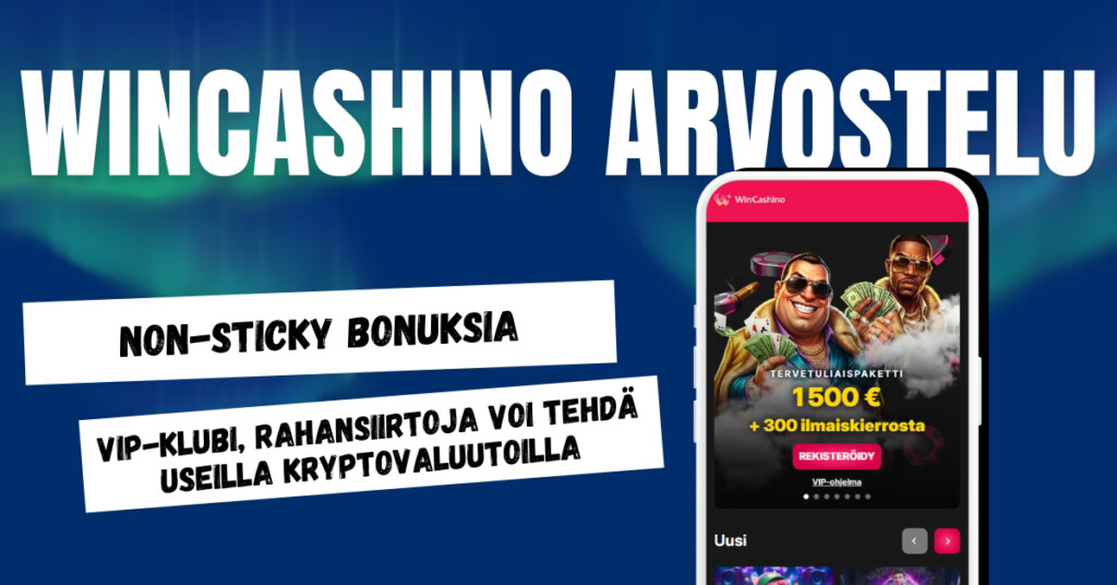 WinCashino tarjoaa non-sticky bonuksia, VIP-klubin sekä rahansiirtoja useilla kryptovaluutoilla.