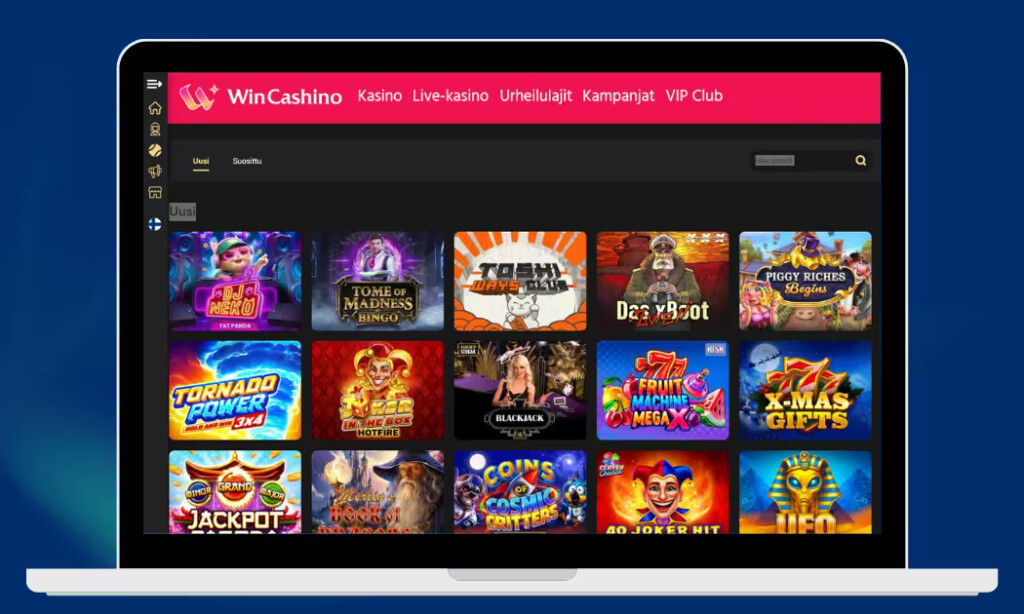 WinCashino tarjoaa yli 10 000 kasinopelin valikoiman.