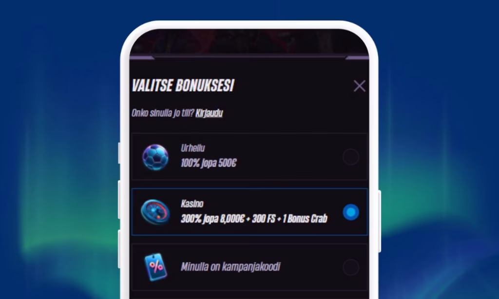 Rekisteröi pelitili Winrolla Casinolle