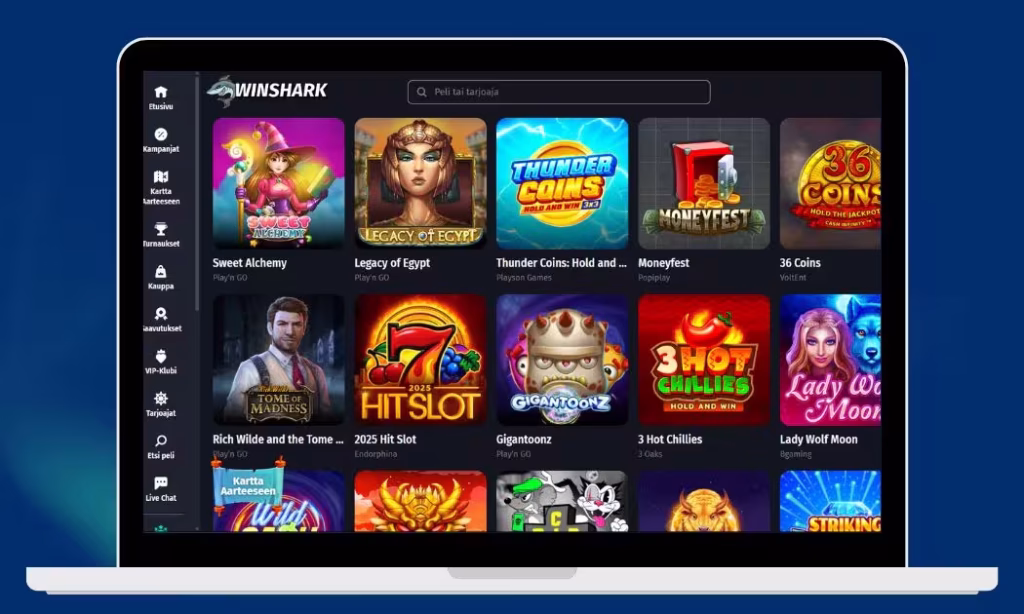 Winshark Casino parhaat kolikkopelit