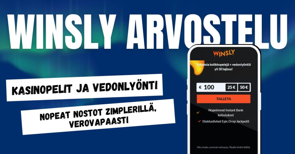 Winsly Casinolla pelaat kasinopelejä ja vedonlyöntiä Zimpler talletuksilla.