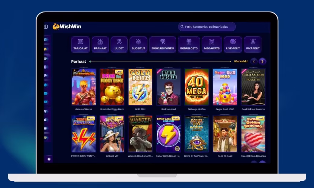 WishWin Casino parhaat kolikkopelit