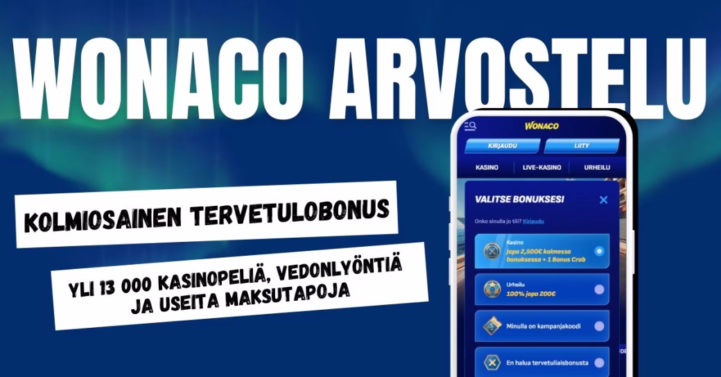 Wonaco Casinolta lunastat isot bonukset